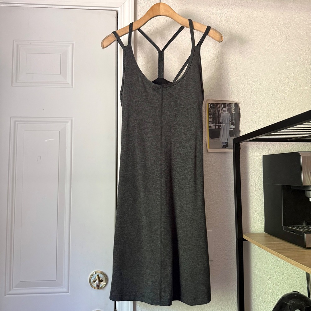 PATAGONIA charcoal heather grey athletic sleeveless mini dress